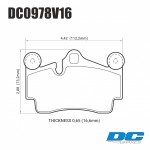 Тормозные колодки  задние Porsche Cayenne (955) / Audi Q7 / Touareg   DC0978V16 DC brakes Street STR.S