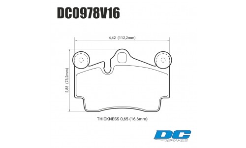 Тормозные колодки  задние Porsche Cayenne (955) / Audi Q7 / Touareg   DC0978V16 DC brakes Street STR.S