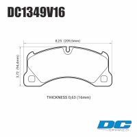 Тормозные колодки  передние Porsche Cayenne (955) / Macan / Panamera /VW Touareg  DC1349V16 DC brakes Street STR.S