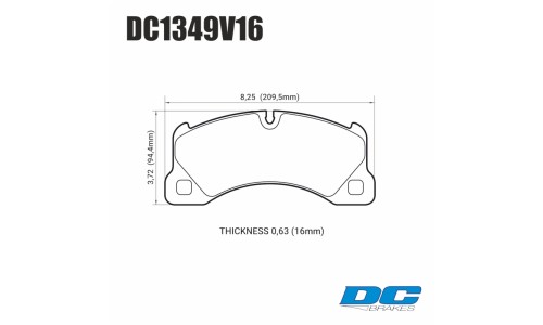 Тормозные колодки  передние Porsche Cayenne (955) / Macan / Panamera /VW Touareg  DC1349V16 DC brakes Street STR.S